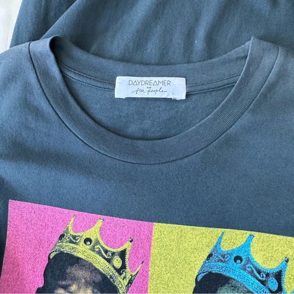 Daydreamer Free People High Low Biggie Short Sleeve Tunic Tee Shirt Dress XS - Picture 8 of 10